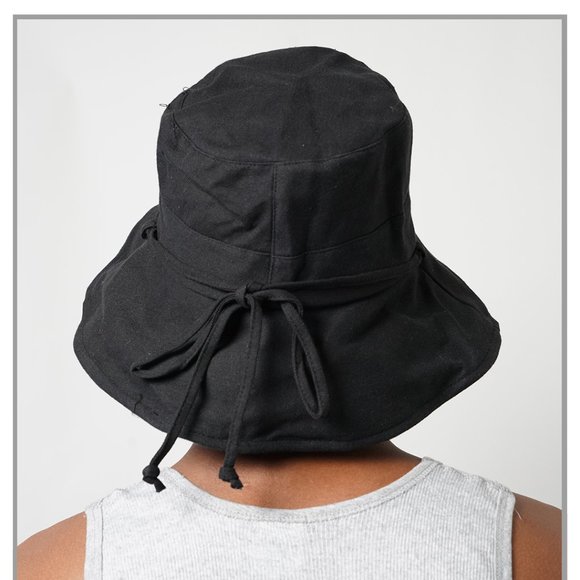 White Faux Leather Bucket Hat - Picture 8 of 12